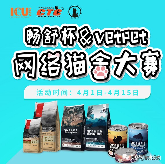 畅舒杯&Vetpet网络猫舍大赛活动如火如荼进行 浏览量已达15万